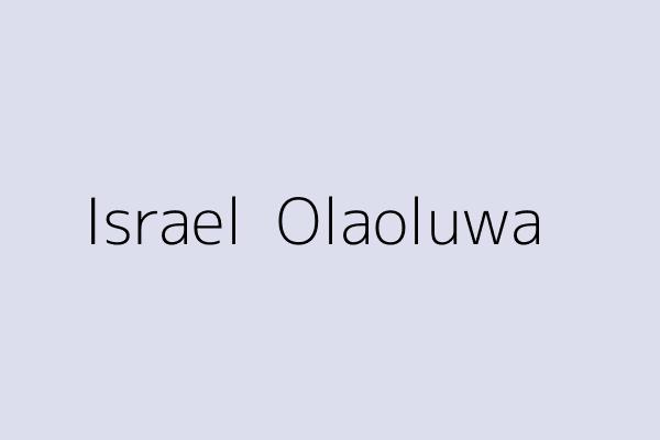 Israel  Olaoluwa 